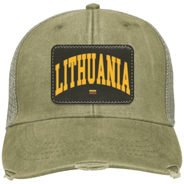 Lithuania - Distressed Ollie Cap - Rectangle Patch - Lithuania Strong