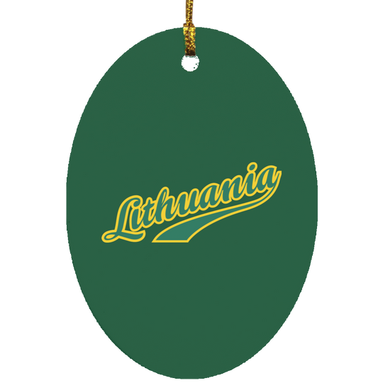 Lithuania - MDF Oval Ornament - Lithuania Strong