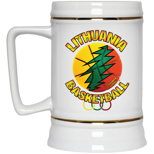Lithuania Basketball - 22 oz. Ceramic Stein - Lithuania Strong