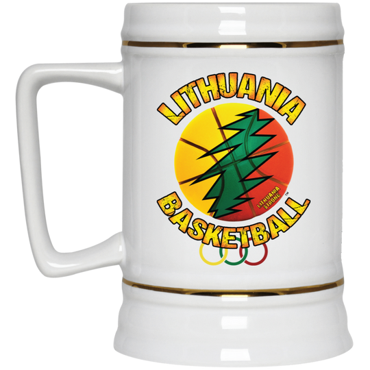Lithuania Basketball - 22 oz. Ceramic Stein - Lithuania Strong