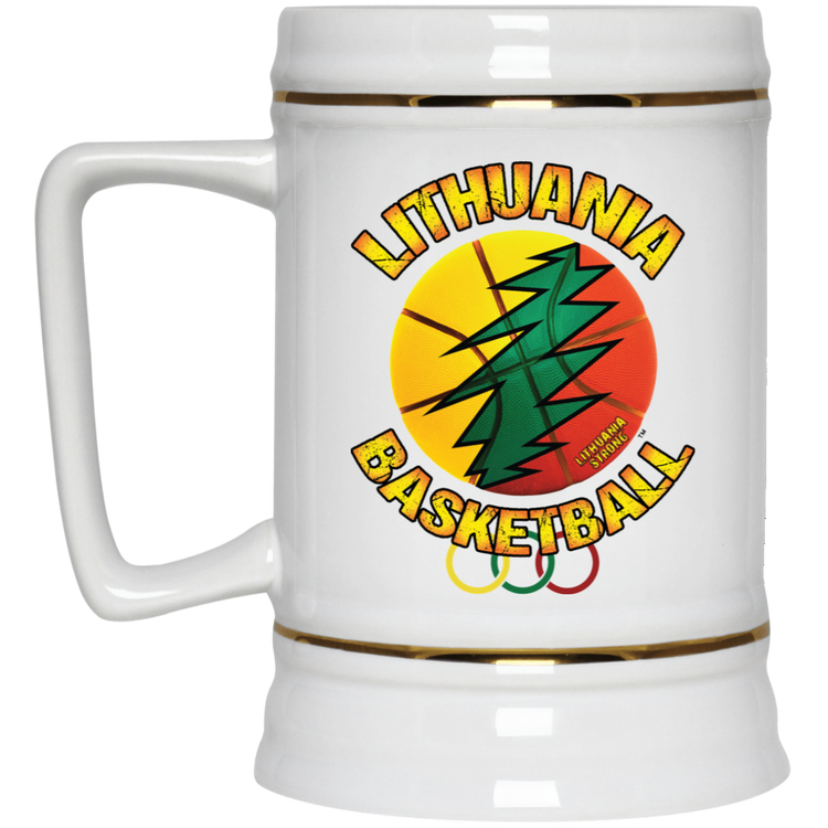 Lithuania Basketball - 22 oz. Ceramic Stein - Lithuania Strong