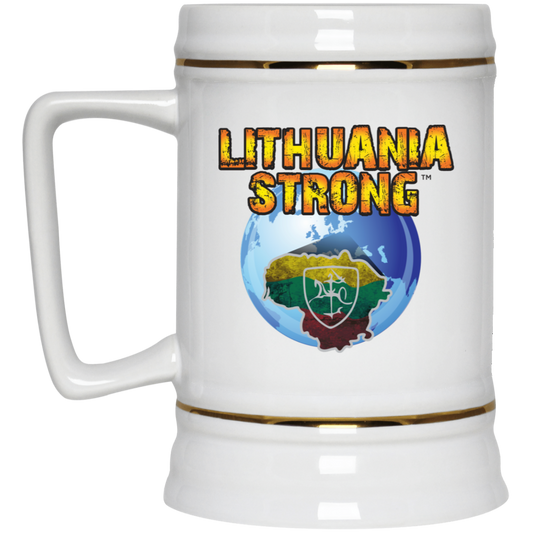 Lithuania Strong - 22 oz. Ceramic Stein - Lithuania Strong