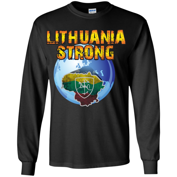 Lithuania Strong - Boys Youth Classic Long Sleeve T-Shirt - Lithuania Strong