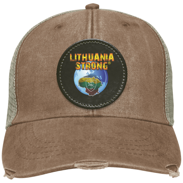 Lithuania Strong - Distressed Ollie Cap - Circle Patch - Lithuania Strong