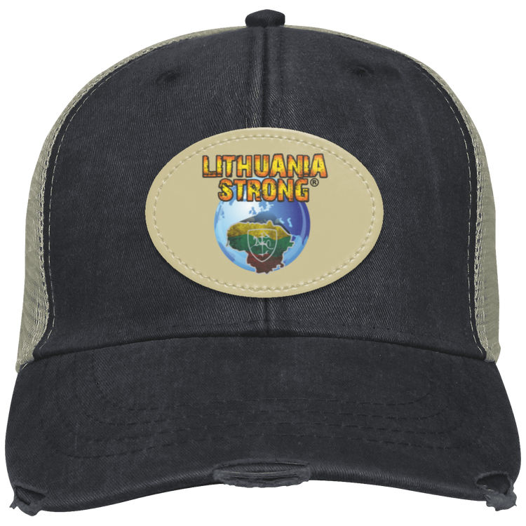 Lithuania Strong - Distressed Ollie Cap - Oval Patch - Lithuania Strong