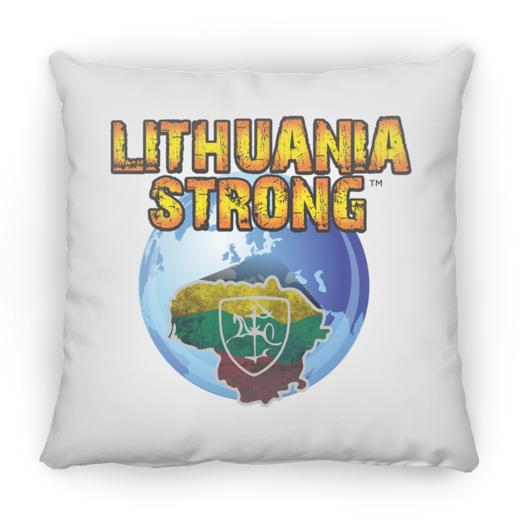 Lithuania Strong - Large Square Pillow - Lithuania Strong