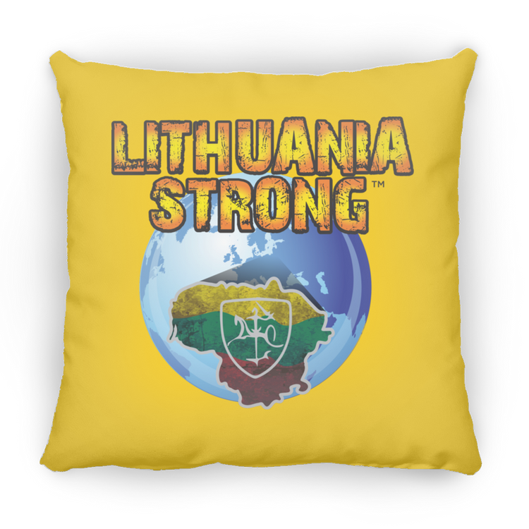 Lithuania Strong - Large Square Pillow - Lithuania Strong