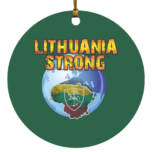 Lithuania Strong - MDF Circle Ornament - Lithuania Strong