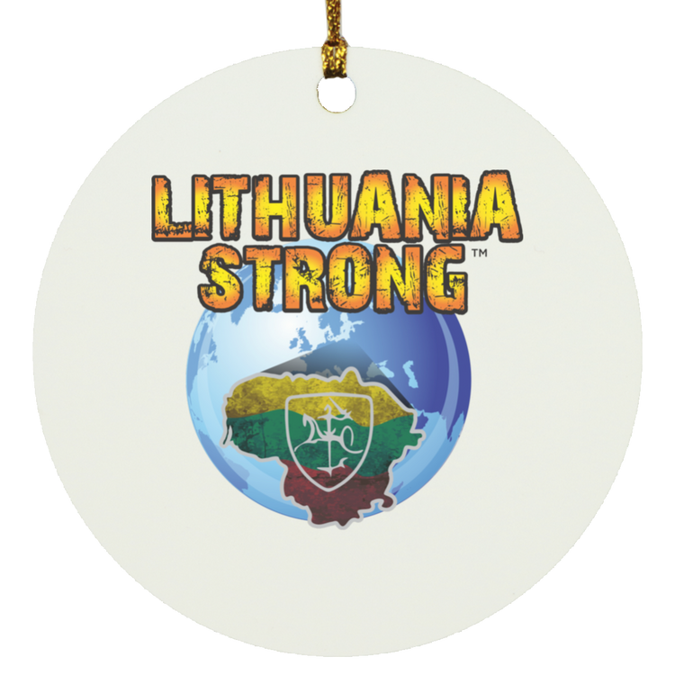 Lithuania Strong - MDF Circle Ornament - Lithuania Strong