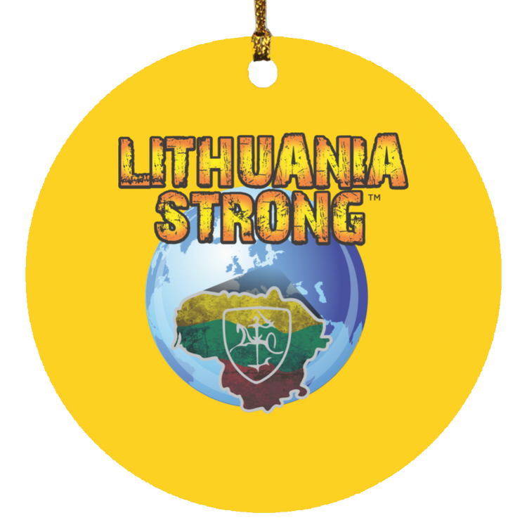 Lithuania Strong - MDF Circle Ornament - Lithuania Strong