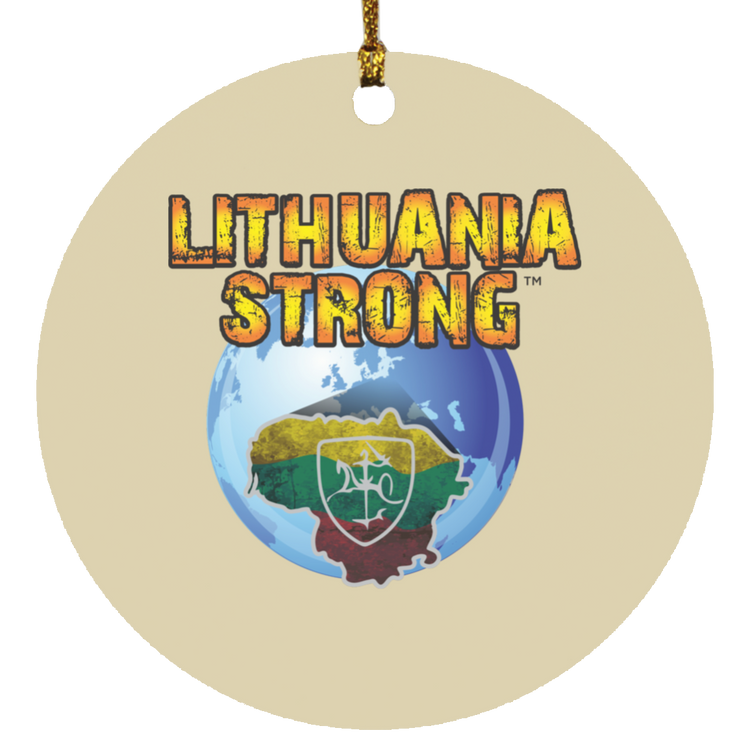 Lithuania Strong - MDF Circle Ornament - Lithuania Strong