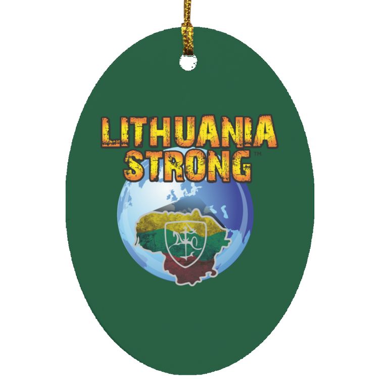 Lithuania Strong - MDF Oval Ornament - Lithuania Strong