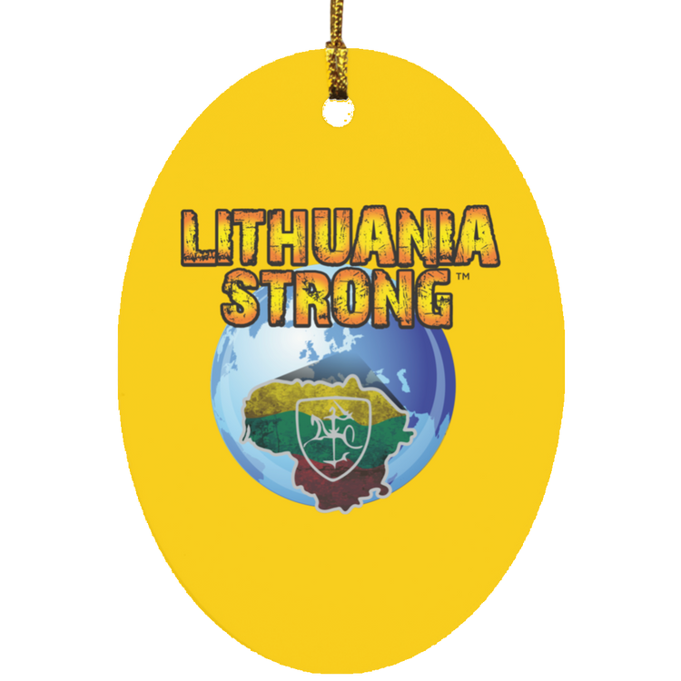 Lithuania Strong - MDF Oval Ornament - Lithuania Strong