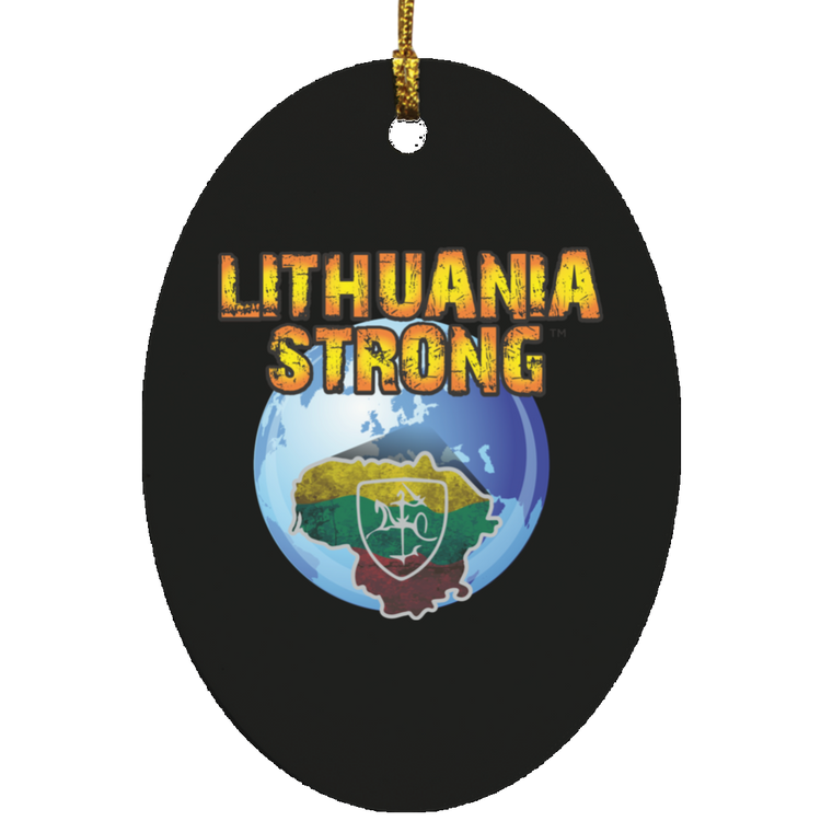 Lithuania Strong - MDF Oval Ornament - Lithuania Strong