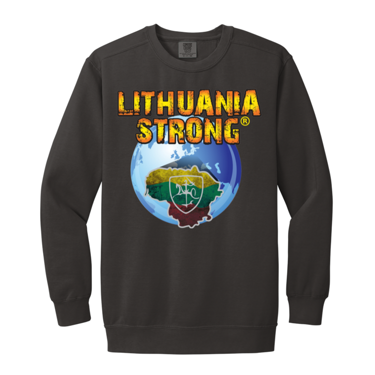 Lithuania Strong - MenWomen Unisex Soft-Washed Crewneck Sweatshirt - Lithuania Strong