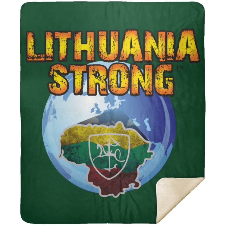 Lithuania Strong - Premium Mink Sherpa Blanket 50x60 - Lithuania Strong