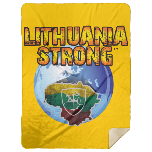 Lithuania Strong - Premium Mink Sherpa Blanket 60x80 - Lithuania Strong