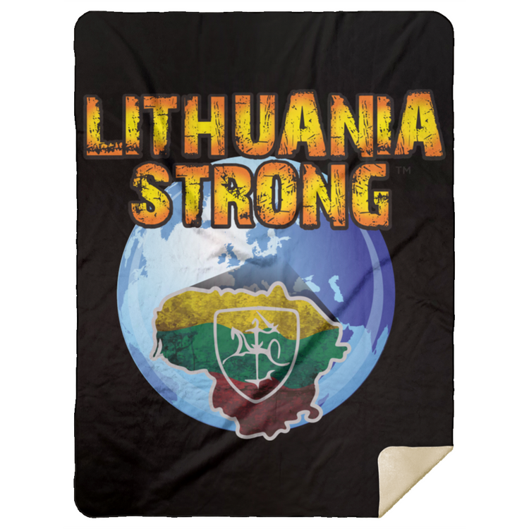 Lithuania Strong - Premium Mink Sherpa Blanket 60x80 - Lithuania Strong