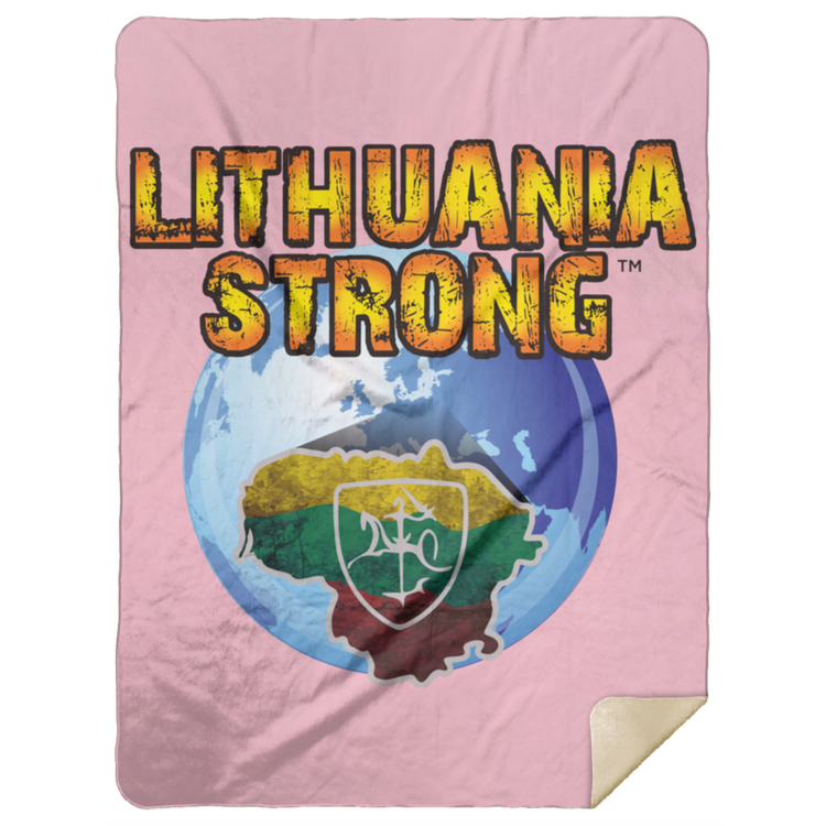 Lithuania Strong - Premium Mink Sherpa Blanket 60x80 - Lithuania Strong