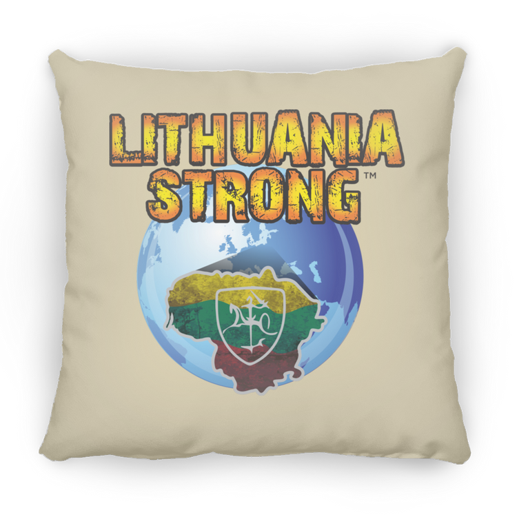 Lithuania Strong - Small Square Pillow - Lithuania Strong