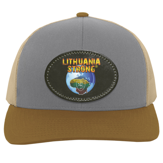 Lithuania Strong - Trucker Snap Back - Oval Patch - Lithuania Strong