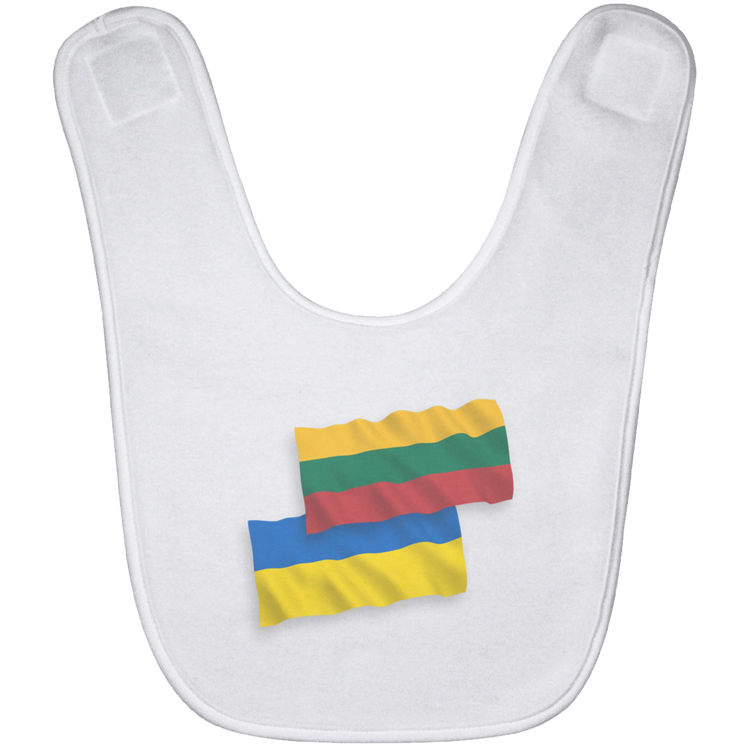 Lithuania Ukraine Flag - BABYBIB Baby Bib - Lithuania Strong