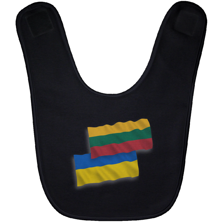 Lithuania Ukraine Flag - BABYBIB Baby Bib - Lithuania Strong