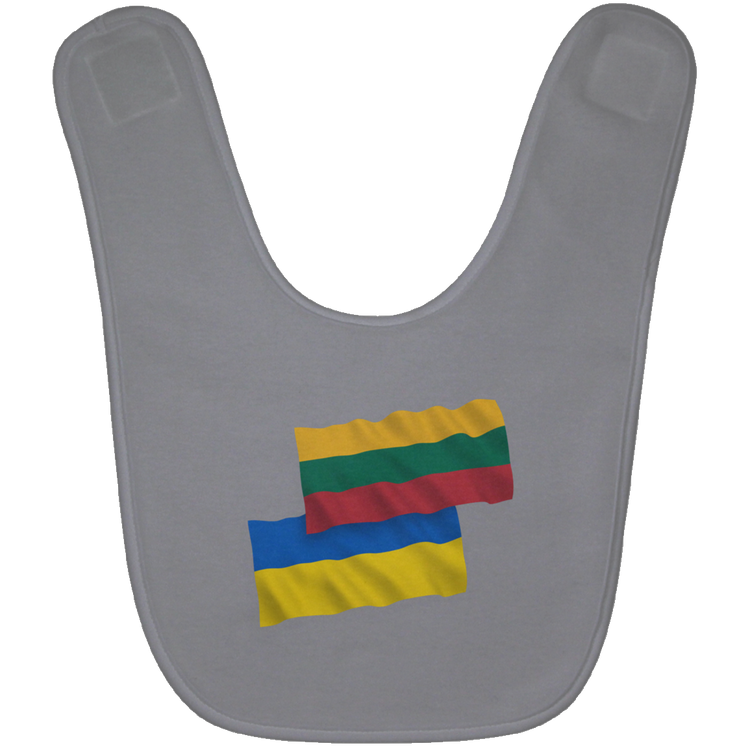 Lithuania Ukraine Flag - BABYBIB Baby Bib - Lithuania Strong