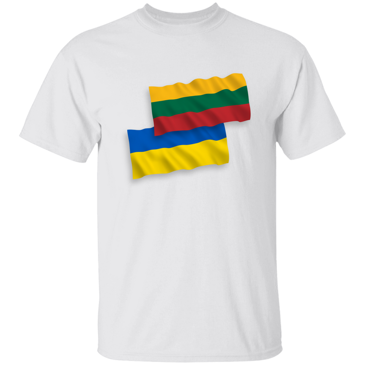 Lithuania Ukraine Flag - BoysGirls Youth Classic Short Sleeve T-Shirt - Lithuania Strong