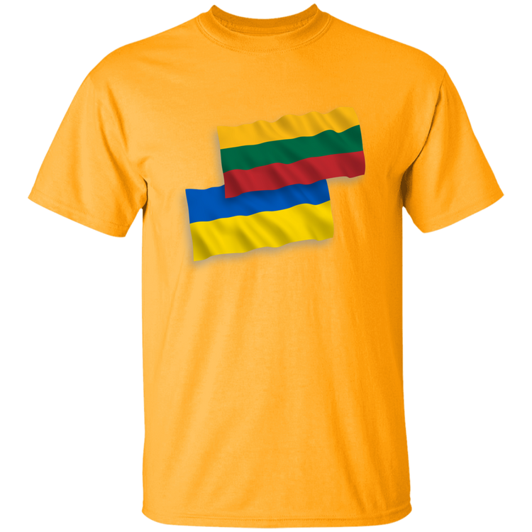 Lithuania Ukraine Flag - BoysGirls Youth Classic Short Sleeve T-Shirt - Lithuania Strong