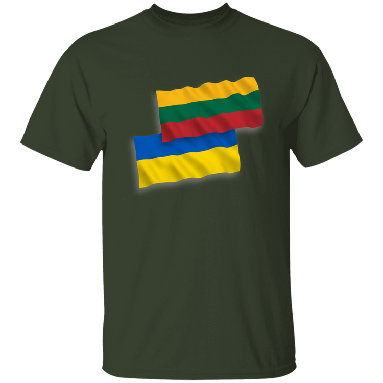 Lithuania Ukraine Flag - BoysGirls Youth Classic Short Sleeve T-Shirt - Lithuania Strong