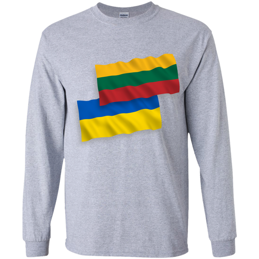 Lithuania Ukraine Flag - Boys Youth Classic Long Sleeve T-Shirt - Lithuania Strong