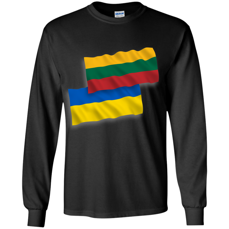 Lithuania Ukraine Flag - Boys Youth Classic Long Sleeve T-Shirt - Lithuania Strong