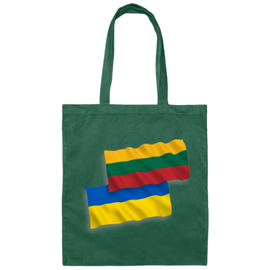 Lithuania Ukraine Flag - Canvas Tote Bag - Lithuania Strong