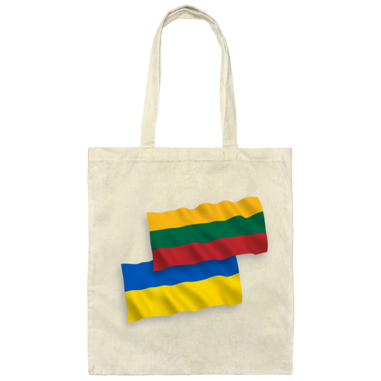 Lithuania Ukraine Flag - Canvas Tote Bag - Lithuania Strong