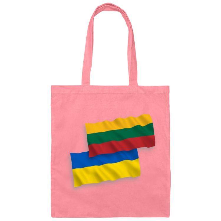 Lithuania Ukraine Flag - Canvas Tote Bag - Lithuania Strong