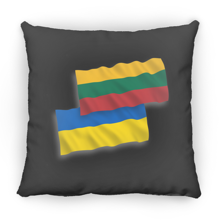 Lithuania Ukraine Flag - Large Square Pillow - Lithuania Strong