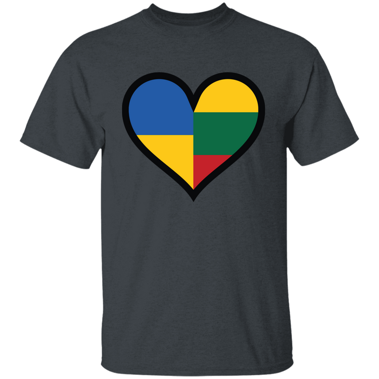 Lithuania Ukraine Heart - BoysGirls Youth Classic Short Sleeve T-Shirt - Lithuania Strong