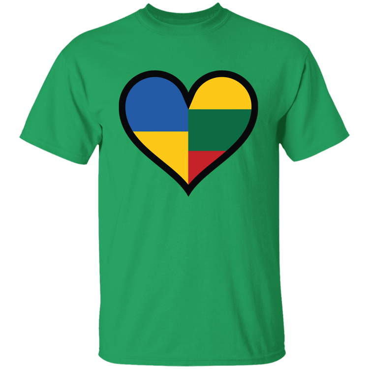 Lithuania Ukraine Heart - BoysGirls Youth Classic Short Sleeve T-Shirt - Lithuania Strong