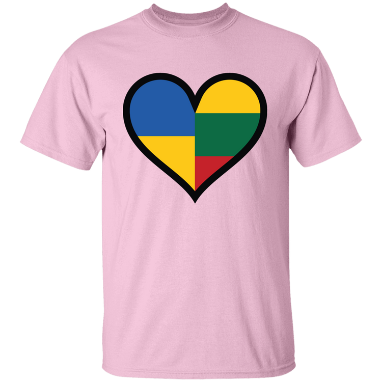 Lithuania Ukraine Heart - BoysGirls Youth Classic Short Sleeve T-Shirt - Lithuania Strong