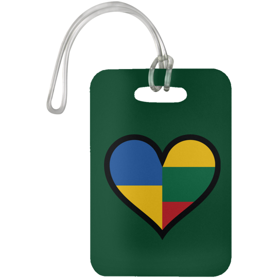 Lithuania Ukraine Heart - Luggage Bag Tag - Lithuania Strong