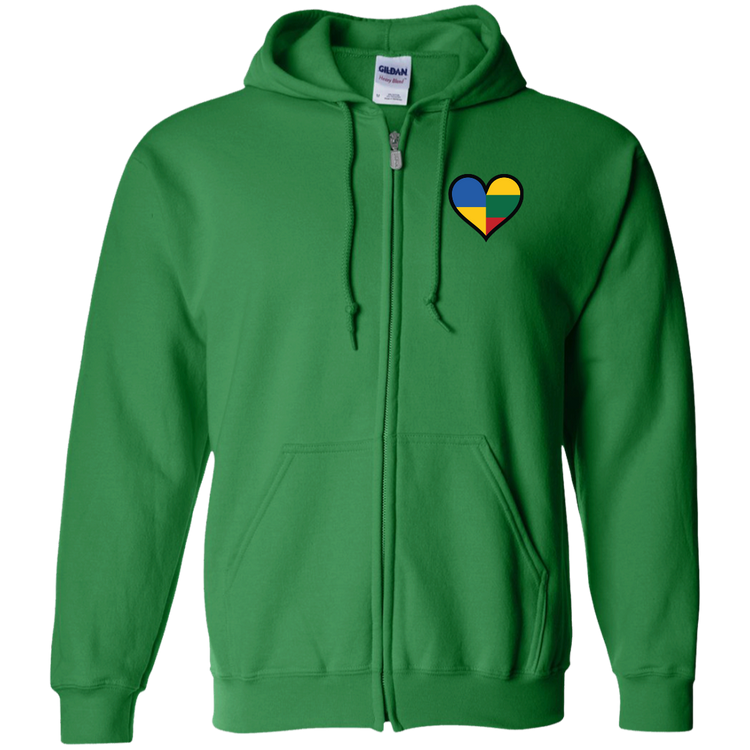 Lithuania Ukraine Heart - MenWomen Unisex Comfort Full-Zip Hoodie - Lithuania Strong