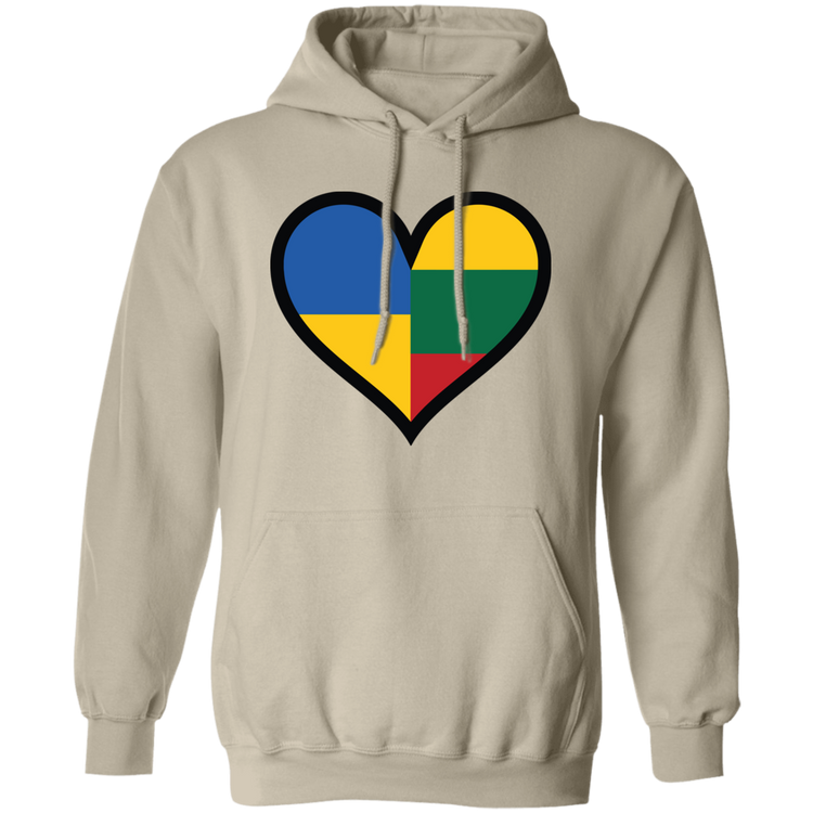 Lithuania Ukraine Heart - MenWomen Unisex Comfort Pullover Hoodie - Lithuania Strong
