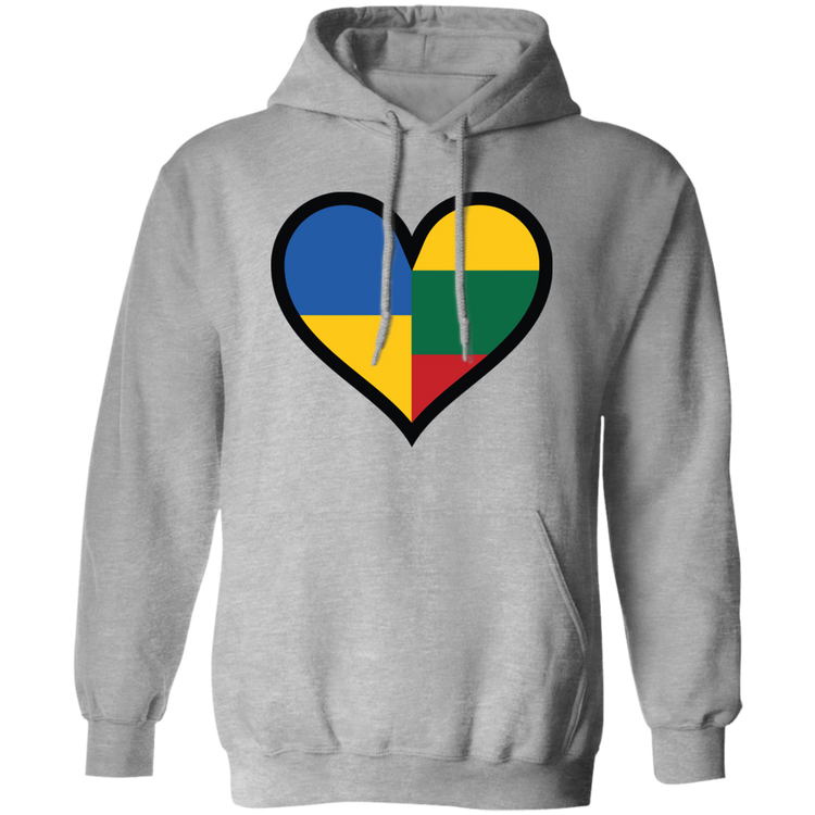 Lithuania Ukraine Heart - MenWomen Unisex Comfort Pullover Hoodie - Lithuania Strong