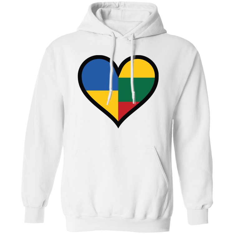 Lithuania Ukraine Heart - MenWomen Unisex Comfort Pullover Hoodie - Lithuania Strong