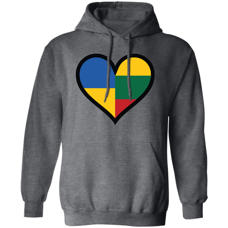 Lithuania Ukraine Heart - MenWomen Unisex Comfort Pullover Hoodie - Lithuania Strong