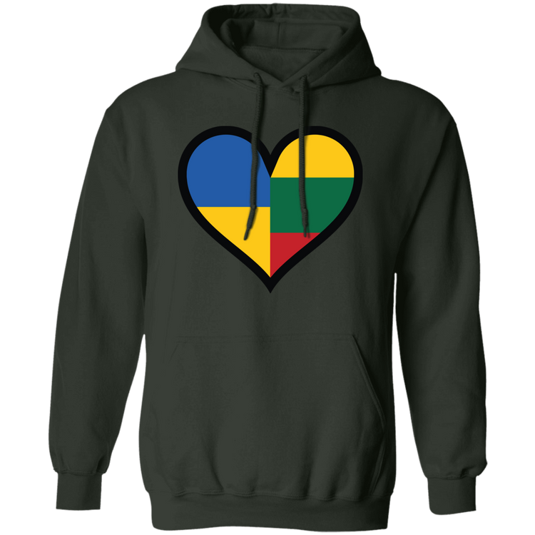 Lithuania Ukraine Heart - MenWomen Unisex Comfort Pullover Hoodie - Lithuania Strong