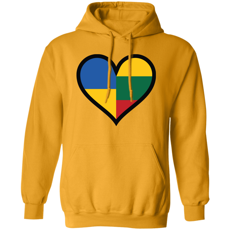 Lithuania Ukraine Heart - MenWomen Unisex Comfort Pullover Hoodie - Lithuania Strong