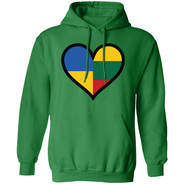 Lithuania Ukraine Heart - MenWomen Unisex Comfort Pullover Hoodie - Lithuania Strong