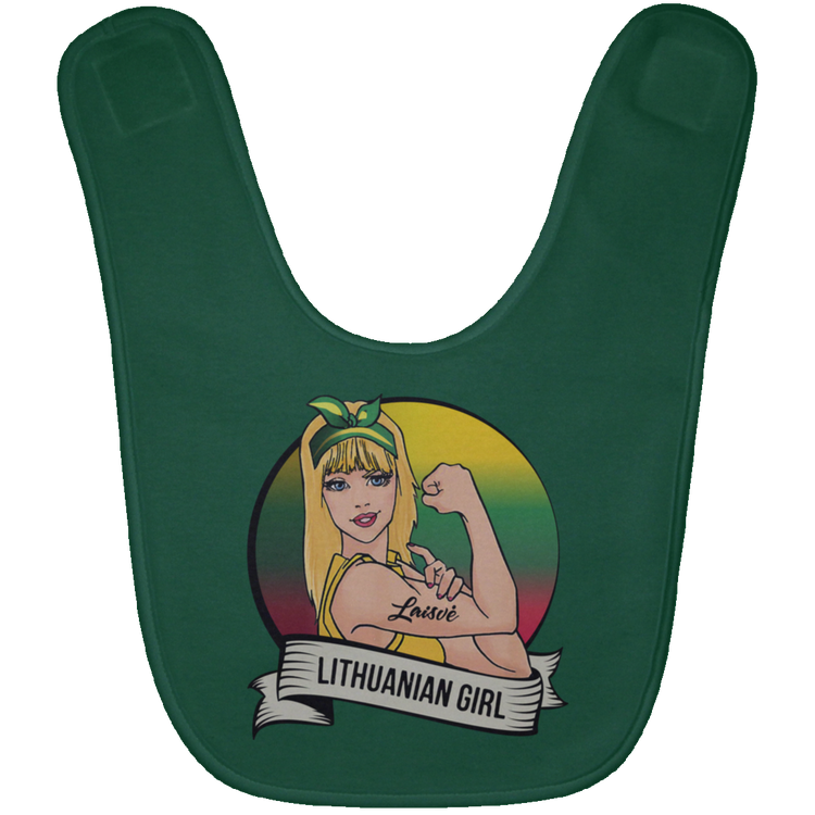 Lithuanian Girl - BABYBIB Baby Bib - Lithuania Strong